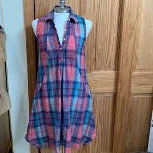 SLEEVELESS PLAID ISABELLA SINDAIR DRESS SMALL NWT